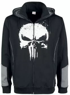 "Punisher" Vest Met Capuchon Zwart-grijs Van The Punisher