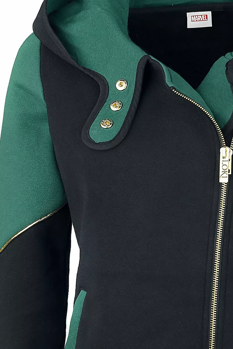 "Cosplay" Vest Met Capuchon Meerkleurig Van Loki - Afbeelding 4