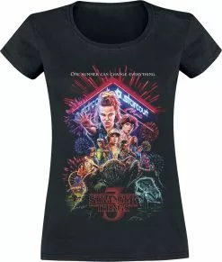 "Season 3 Cover" T-shirt Zwart Van Stranger Things