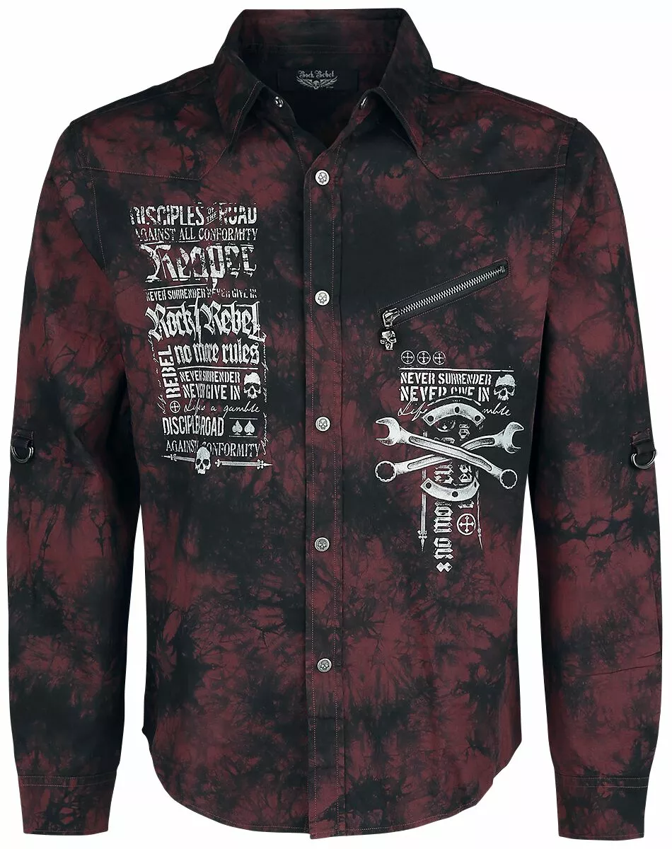 "There Is No Business Like Rock Business" Longsleeve Bordeaux Van Rock Rebel By EMP