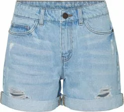 "Smiley Destroy Shorts" Korte Broek Blauw Van Noisy May