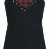 "Alana" Top Zwart Van Rock Rebel By EMP