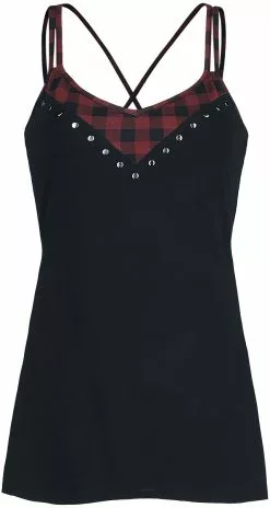 "Alana" Top Zwart Van Rock Rebel By EMP