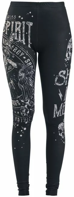 "Built For Comfort" Leggings Zwart Van Rock Rebel By EMP