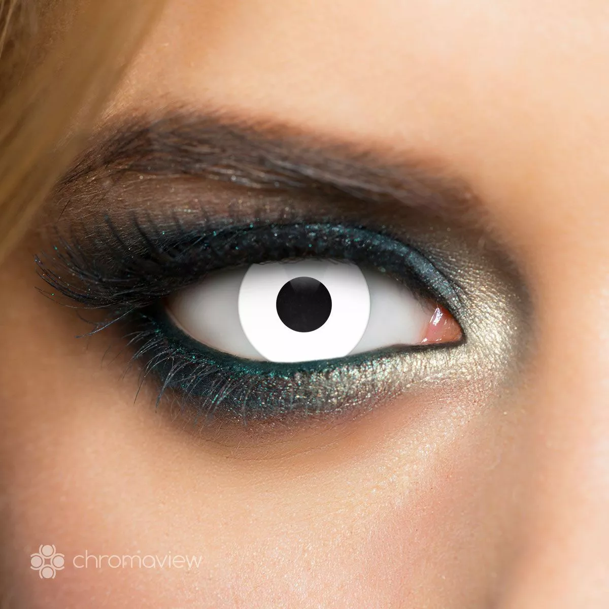 "Chromaview White UV" Fashion Contactlens Wit