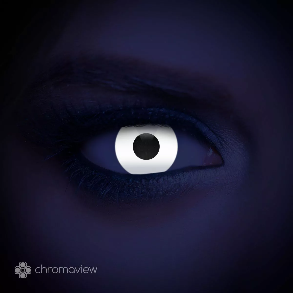 "Chromaview White UV" Fashion Contactlens Wit - Afbeelding 2