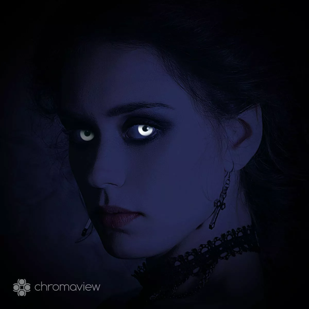 "Chromaview White UV" Fashion Contactlens Wit - Afbeelding 6