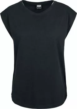 "Ladies Basic Shaped Tee" T-shirt Zwart Van Urban Classics