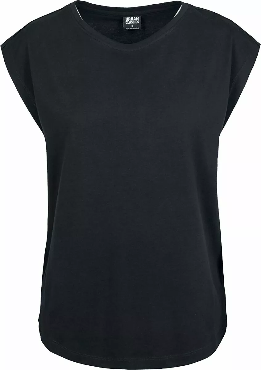 "Ladies Basic Shaped Tee" T-shirt Zwart Van Urban Classics