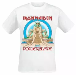 "Powerslave World Slavery Tour 1984-1985" T-shirt Wit Van Iron Maiden