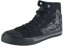 "Lined Sneakers With Raven Print" Sneakers High Zwart Van Black Premium By EMP
