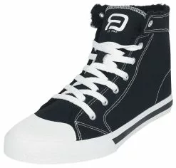 "Black Lined Sneakers" Sneakers High Zwart Van RED By EMP