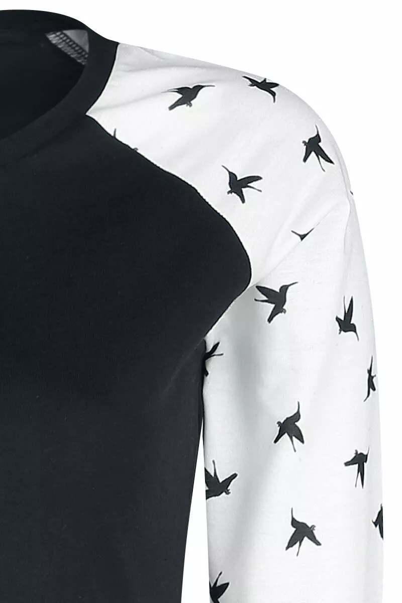 "Long Raglan Road" Shirt Met Lange Mouwen Zwart Van RED By EMP - Afbeelding 3