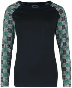 "Long Raglan Road" Shirt Met Lange Mouwen Zwart Van RED By EMP