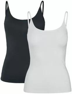 "Ladies Basic Top 2-Pack" Top Zwart-wit Van Urban Classics