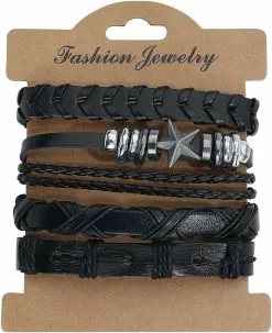 "Star Mix" Armband Set Zwart Van RED By EMP