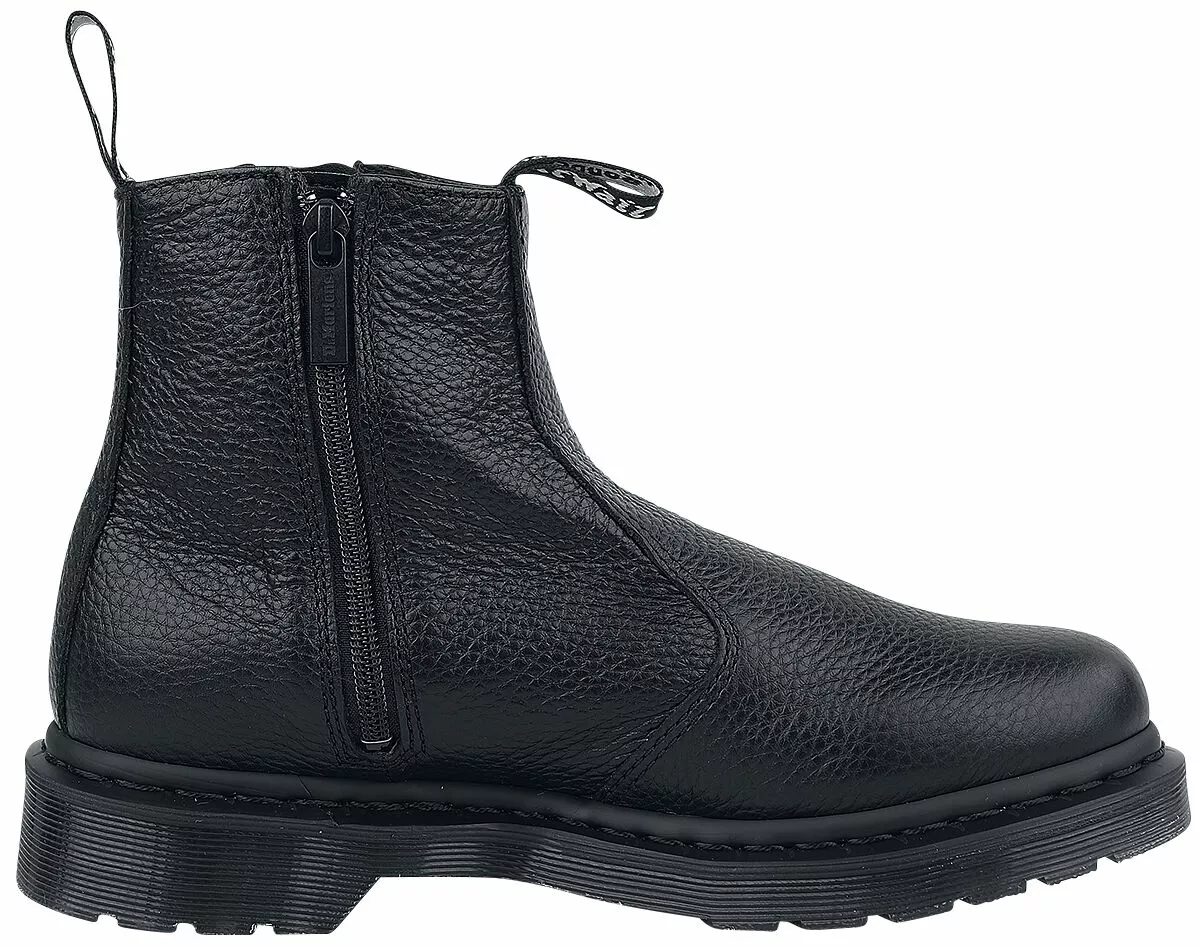 "2976 Zip Black Aunt Sally" Laars Zwart Van Dr. Martens - Afbeelding 3