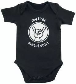 "My First Metal Shirt" Body Zwart Van Metal Kids