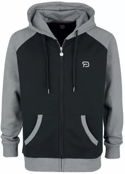 "Grey/Black Hooded Jacket" Vest Met Capuchon Grijs-zwart Van RED By EMP