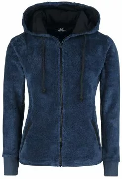 "Cuddle Fleece Hoodie Jacket" Vest Met Capuchon Donkerblauw Van Full Volume By EMP