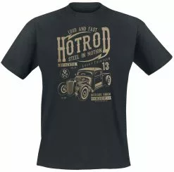 "Steel In Motion" T-shirt Zwart Van Gasoline Bandit