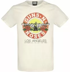"Amplified Collection - Vintage Bullet" T-shirt Gebroken Wit Van Guns N' Roses