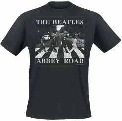 "Abbey Road Distressed" T-shirt Zwart Van The Beatles