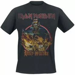 "Holy Smoke" T-shirt Zwart Van Iron Maiden