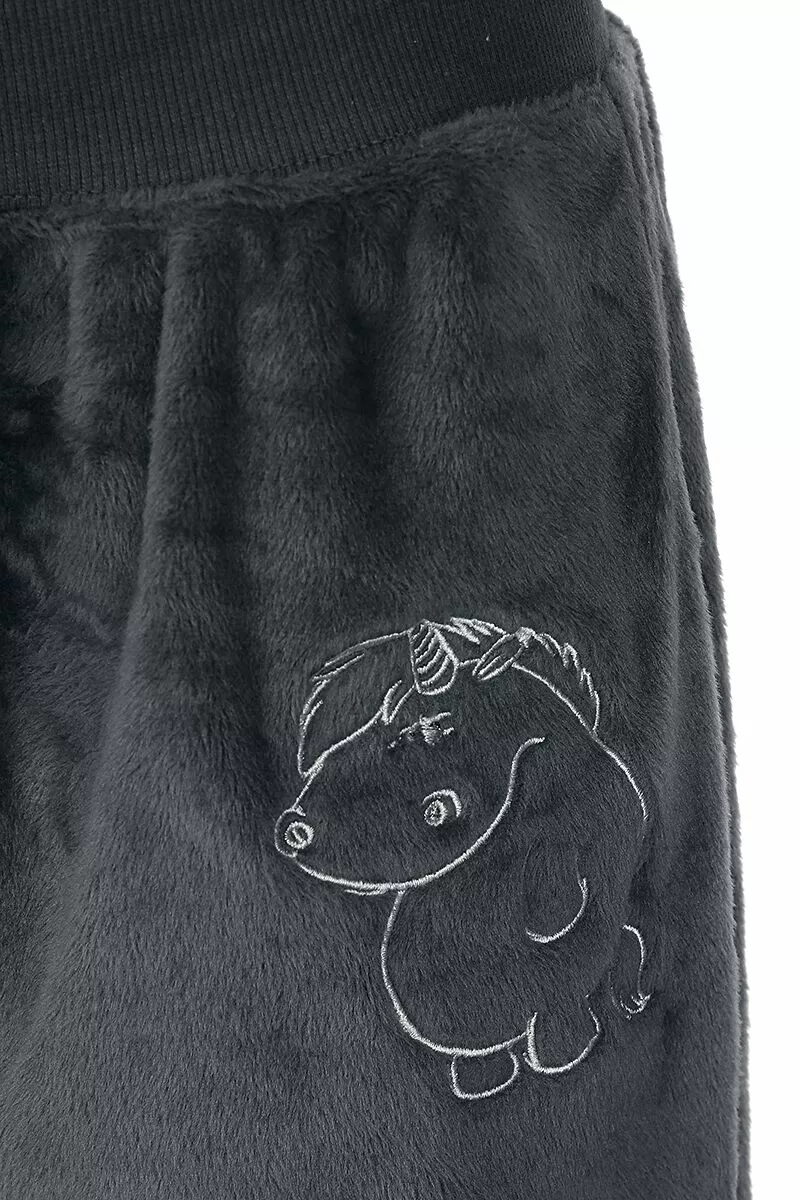 "Grumpy Unicorn - Not A Morning Person" Pyjama Donkergrijs Van Pummeleinhorn - Afbeelding 4