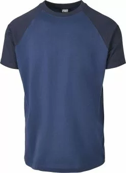"Raglan Contrast Tee" T-shirt Blauw-donkerblauw Van Urban Classics