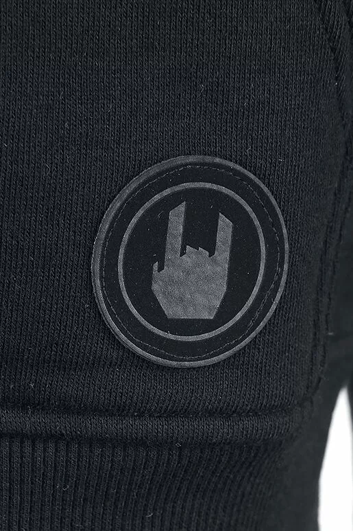 "Black/Green Hoodie With Raglan Sleeves" Trui Met Capuchon Zwart-donkergroen Van RED By EMP - Afbeelding 4