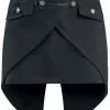 "Black Skirt With Dovetail" Korte Rok Zwart Van Gothicana By EMP
