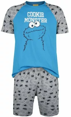 "Cookie Monster" Pyjama Grijs Van Sesame Street