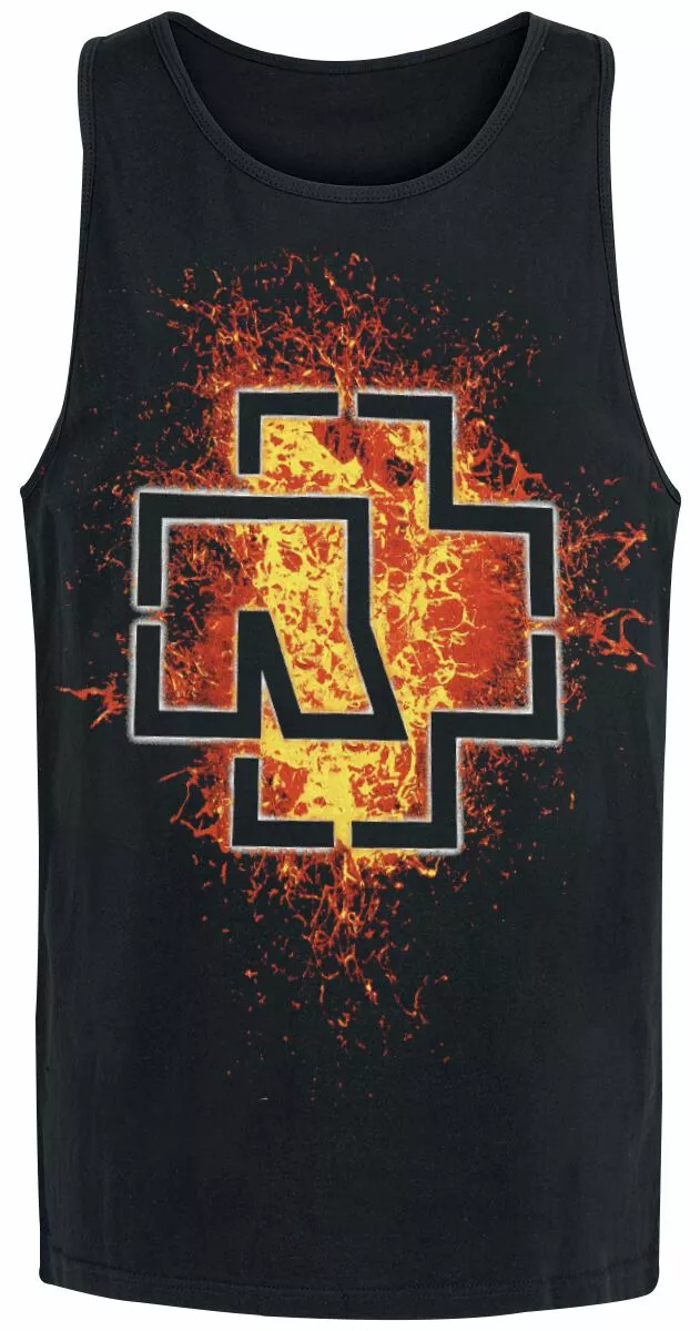 "Lava Logo" Tanktop Zwart Van Rammstein