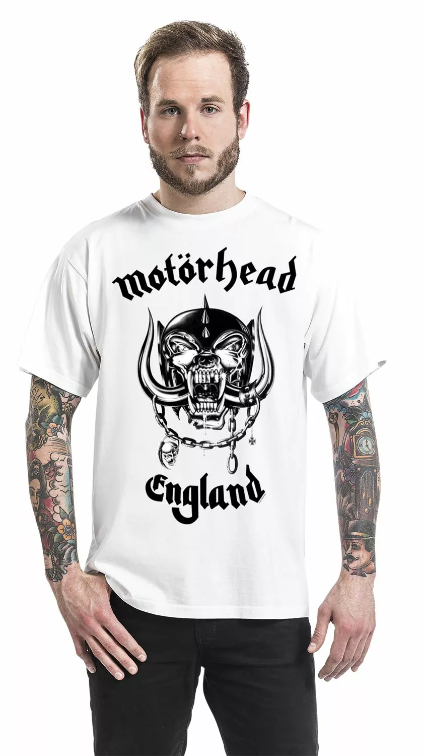 "England" T-shirt Wit Van Motörhead - Afbeelding 3
