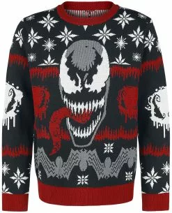 "Face" Christmas Jumper Meerkleurig Van Venom (Marvel)