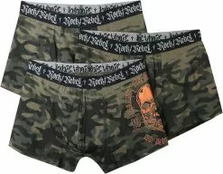 "Donker Groene Boxershorts Met Camouflage Print" Boxers Camouflage Van Rock Rebel By EMP