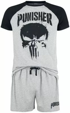 "Skull" Pyjama Grijs Gemêleerd Van The Punisher