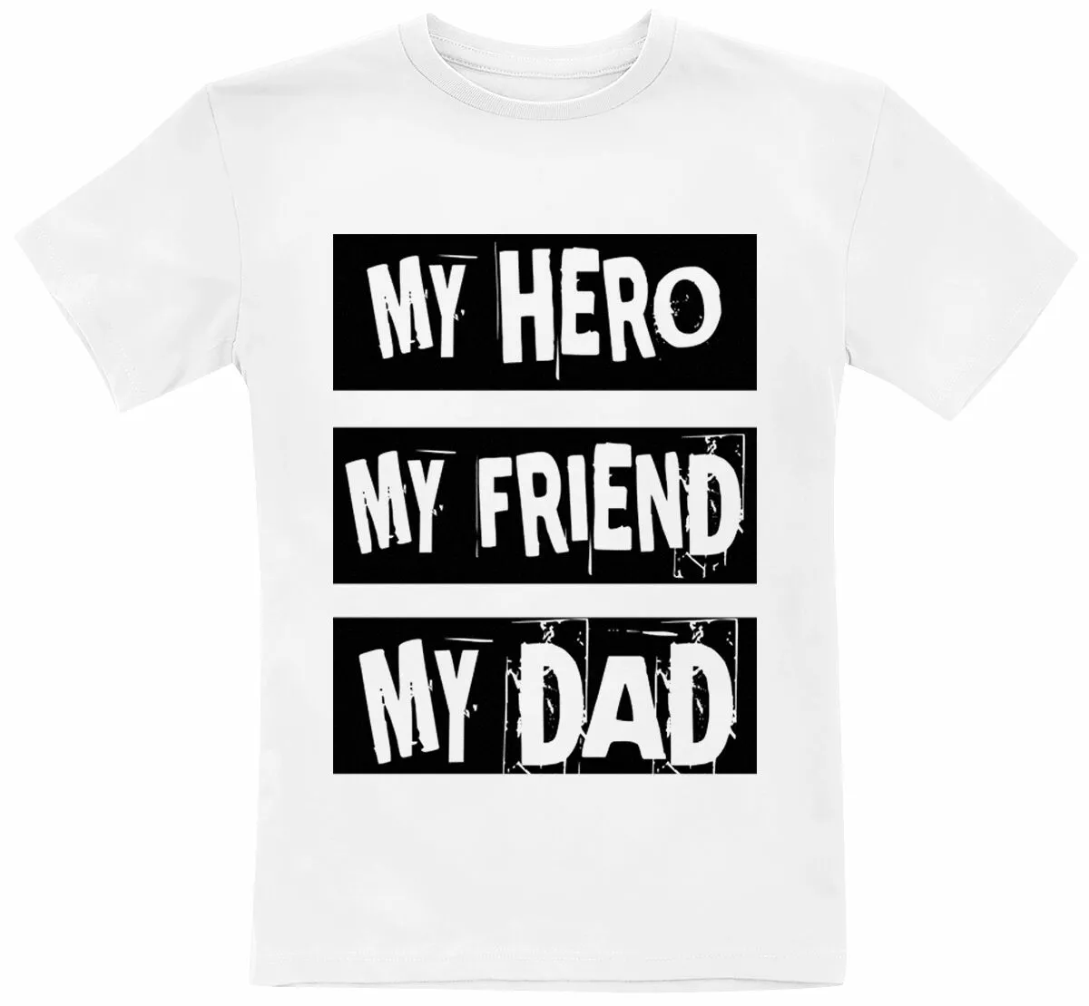 Brandfun Family And Friends "Family & Baby - Kids - My Hero, My Friend, My Dad" T-shirt Wit Van Family And Friends