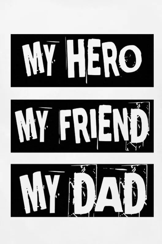 Brandfun Family And Friends "Family & Baby - Kids - My Hero, My Friend, My Dad" T-shirt Wit Van Family And Friends - Afbeelding 2