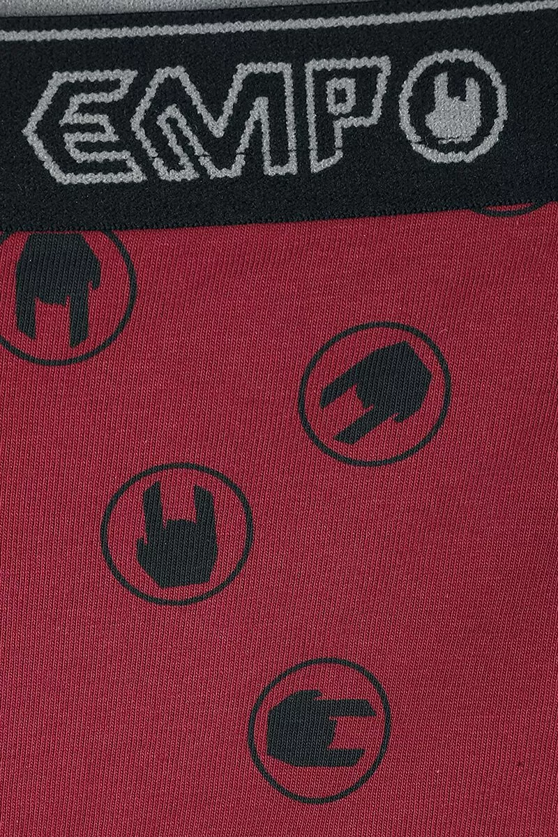 EMP Basic Collection "Black/Red Panty Set With Various Motifs" Pantyset Zwart-rood Van Large - Afbeelding 6