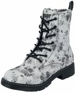 "Lace-Up Boots" Laars Wit-zwart Van Dockers By Gerli