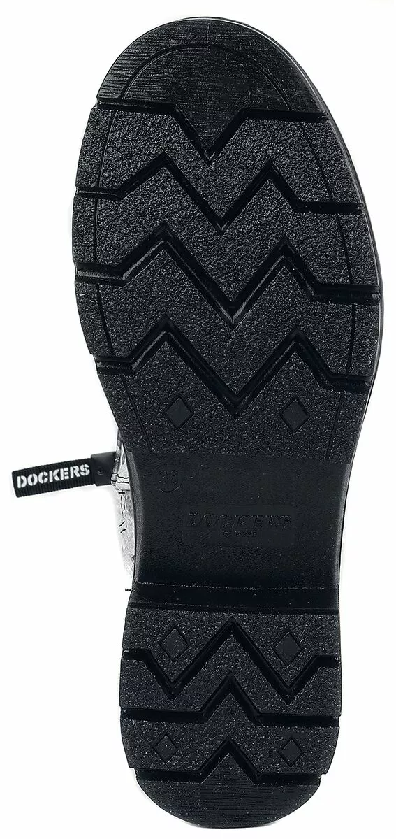 "Lace-Up Boots" Laars Wit-zwart Van Dockers By Gerli - Afbeelding 5