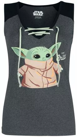 "Baby Grogu" Top Grijs Gemêleerd-zwart Van Star Wars