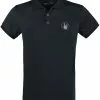 EMP Premium Collection "Black Polo Shirt With Embroidery" T-shirt Zwart Van Large