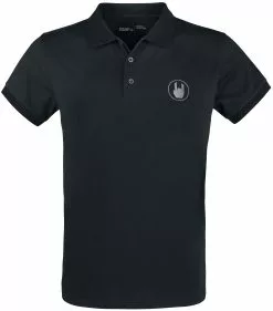 EMP Premium Collection "Black Polo Shirt With Embroidery" T-shirt Zwart Van Large