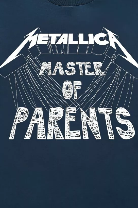 "Kids - Master Of Parents" T-shirt Navy Van Metallica - Afbeelding 2