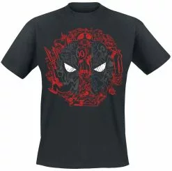 "Scribble" T-shirt Zwart Van Deadpool