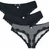 "Set Of 3 Panties" Pantyset Zwart-wit Van Pussy Deluxe