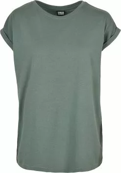 "Ladies Extended Shoulder Tee" T-shirt Groen Van Urban Classics